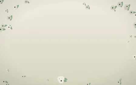 First Light Flower Border — light beige and green flower border background
