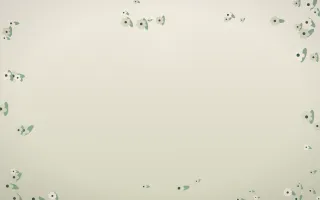 First Light Flower Border IX — light beige and green flower border background, variation IX