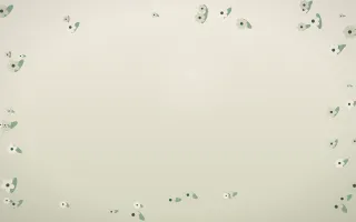 First Light Flower Border VI — light beige and green flower border background, variation VI