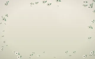 First Light Flower Border X — light beige and green flower border background, variation X