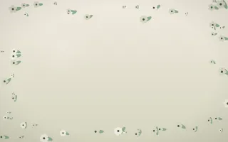 First Light Flower Border XI — light beige and green flower border background, variation XI