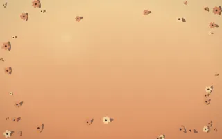 Golden Hour Flower Border III — colourful orange and pink flower border background, variation III