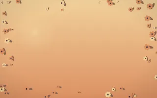 Golden Hour Flower Border IX — colourful orange and pink flower border background, variation IX