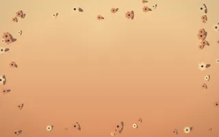 Golden Hour Flower Border VII — colourful orange and pink flower border background, variation VII