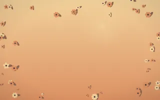 Golden Hour Flower Border VIII — colourful orange and pink flower border background, variation VIII