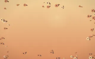 Golden Hour Flower Border XI — colourful orange and pink flower border background, variation XI