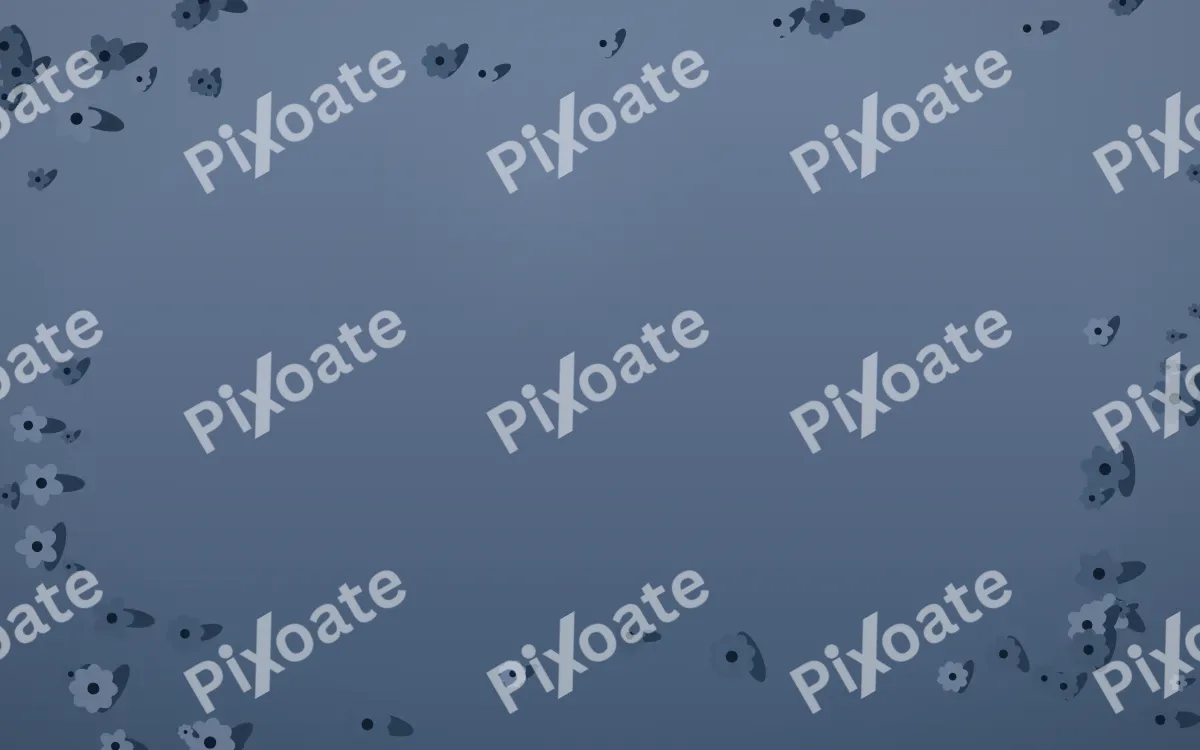 Flower Border Signature — dark blue flower border background