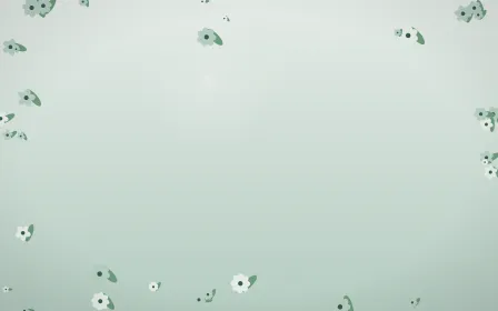 Spring Rain Flower Border — light white and green flower border background