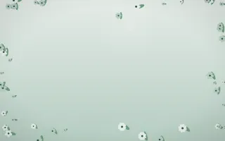 Spring Rain Flower Border V — light white and green flower border background, variation V