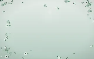 Spring Rain Flower Border VIII — light white and green flower border background, variation VIII