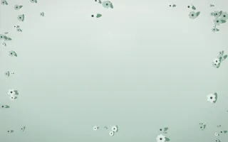 Spring Rain Flower Border XI — light white and green flower border background, variation XI