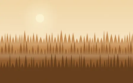 Autumn Wood — light beige, orange and brown forest background