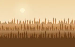 Autumn Wood II — light beige, orange and brown forest background, variation II
