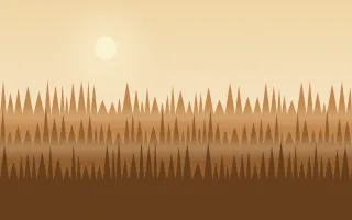 Autumn Wood III — light beige, orange and brown forest background, variation III