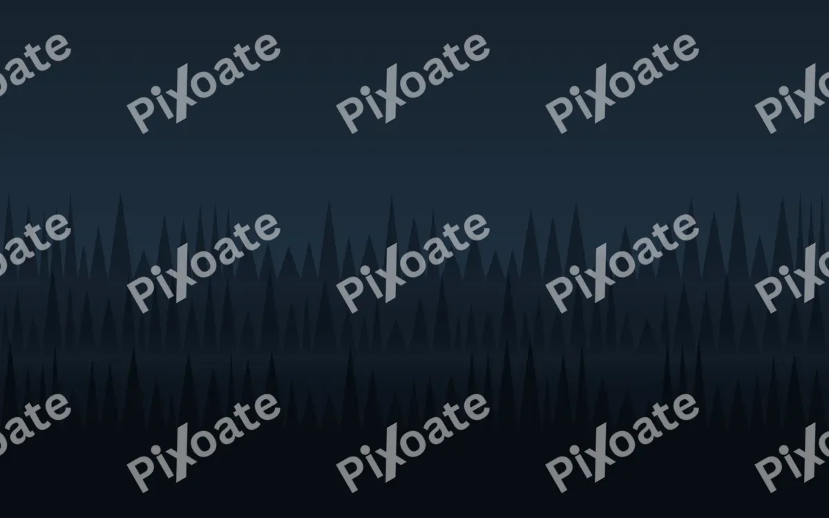 Blue Spruce Night — dark blue and black forest background