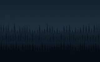 Blue Spruce Night — dark blue and black forest background