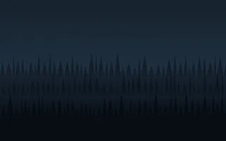 Blue Spruce Night II — dark blue and black forest background, variation II