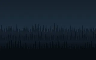 Blue Spruce Night III — dark blue and black forest background, variation III