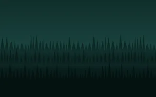Emerald Twilight III — dark teal and black forest background, variation III