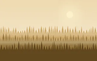 Golden Larch — colourful beige, orange and brown forest background