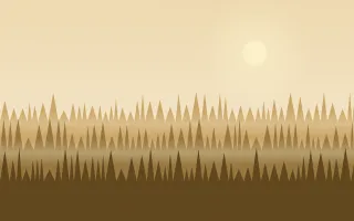 Golden Larch II — colourful beige, orange and brown forest background, variation II