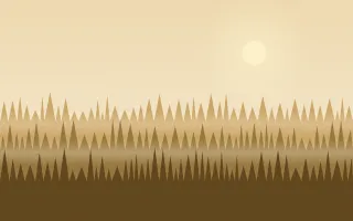 Golden Larch III — colourful beige, orange and brown forest background, variation III