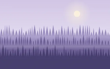 Lavender Forest Dawn — light purple and blue forest background