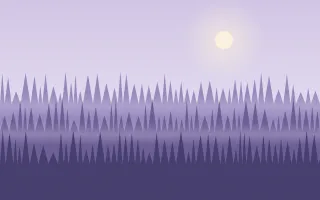 Lavender Forest Dawn II — light purple and blue forest background, variation II