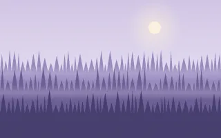 Lavender Forest Dawn III — light purple and blue forest background, variation III