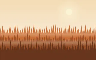 Maple Fire Wood II — light beige, orange and brown forest background, variation II