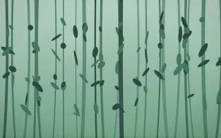 Ancient Pine Mist V — dark green forest background, variation V