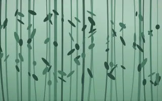 Ancient Pine Mist VII — dark green forest background, variation VII