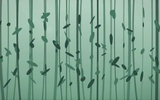 Ancient Pine Mist VIII — dark green forest background, variation VIII