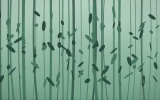 Ancient Pine Mist X — dark green forest background, variation X