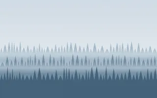 Winter Firs II Winter Firs II — light blue forest background, variation II