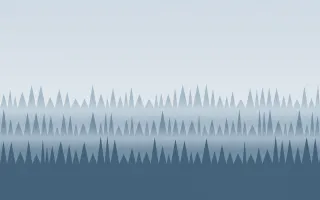 Winter Firs III Winter Firs III — light blue forest background, variation III