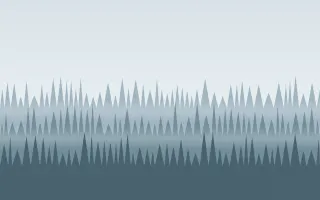Winter Pine Line III — light blue forest background, variation III