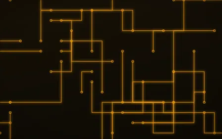 Amber Relay — dark black and gold futuristic background