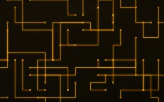 Amber Relay III — dark black and gold futuristic background, variation III