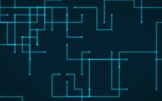 Aqua Signal Traces II — dark black and teal futuristic background, variation II
