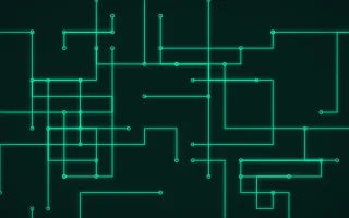 Cyber Mint Traces — dark black and green futuristic background