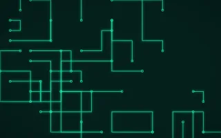 Cyber Mint Traces II — dark black and green futuristic background, variation II