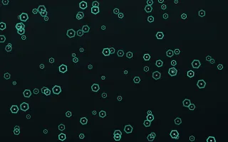 Aurora Hexfield — dark teal, green and black futuristic background