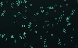 Aurora Hexfield II — dark teal, green and black futuristic background, variation II