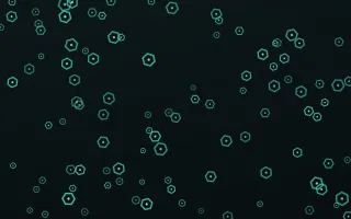 Aurora Hexfield III — dark teal, green and black futuristic background, variation III