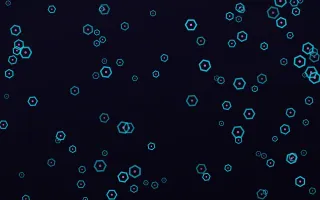 Neon Hex Scatter II — dark teal, purple and black futuristic background, variation II