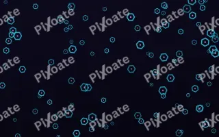 Neon Hex Scatter II — dark teal, purple and black futuristic background, variation II