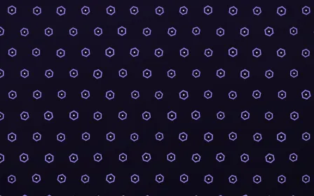 Violet Hexfield — dark purple, blue and black futuristic background