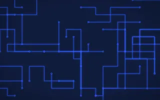 Klein Traces II — dark blue futuristic background, variation II