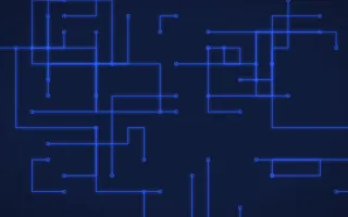 Klein Traces III — dark blue futuristic background, variation III